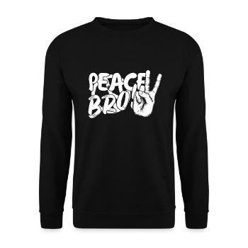 Peace Bro - Unisex Pullover - Schwarz - Vorne - Alina (178cm) & Michal (187cm)