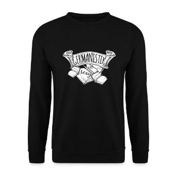 German is sexy - Unisex Sweatshirt - black - Front - Alina (178cm) & Michal (187cm)