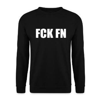 Fck fn - Sweat-shirt Unisexe - noir - Devant - Alina (178cm) & Michal (187cm)