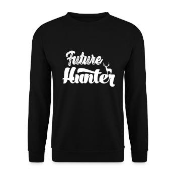 Chasseur de chasseurs de jeunes chasse papa chasseur bébé - Sweat-shirt Unisexe - noir - Devant - Alina (178cm) & Michal (187cm)