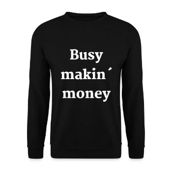 Money Business Business Entrepreneur Maker - Unisex Sweatshirt - black - Front - Alina (178cm) & Michal (187cm)