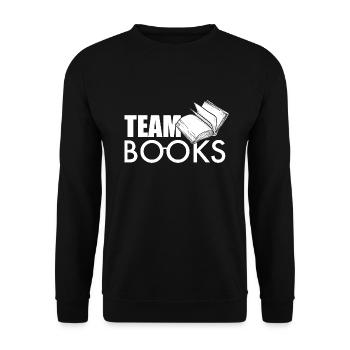 Team Bücher - Unisex Pullover - Schwarz - Vorne - Alina (178cm) & Michal (187cm)