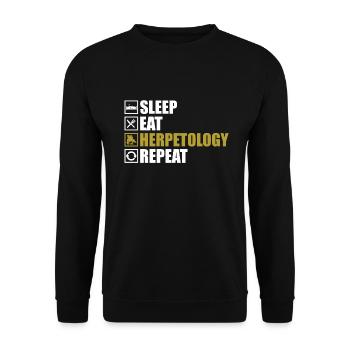 Zoology Reptiles Amphibians - Unisex Sweatshirt - black - Front - Alina (178cm) & Michal (187cm)