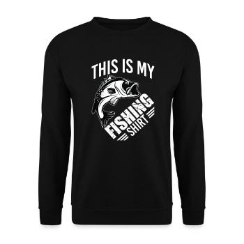 Pêcheur pêche pêcheur t-shirt pêche - Sweat-shirt Unisexe - noir - Devant - Alina (178cm) & Michal (187cm)