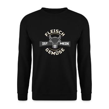 Viande légumes boeuf steak alimentaire carnivore dessin animé - Sweat-shirt Unisexe - noir - Devant - Alina (178cm) & Michal (187cm)