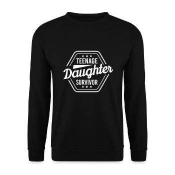 daughter - Unisex Sweatshirt - black - Front - Alina (178cm) & Michal (187cm)