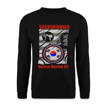Taekwondo Corée - Martial Arts T-Shirt &Sweat à capuche - Sweat-shirt Unisexe - noir - Devant - Alina (178cm) & Michal (187cm)