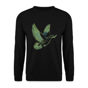 Dove of Peace Peace for Ukraine - Unisex Sweatshirt - black - Front - Alina (178cm) & Michal (187cm)