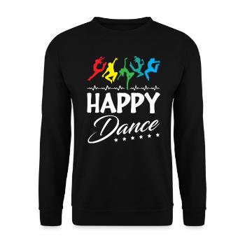 Happy Dance - Unisex Sweatshirt - black - Front - Alina (178cm) & Michal (187cm)