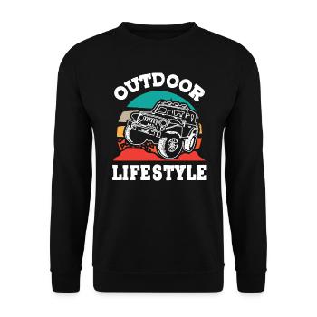 Jeeps Aventure Tout-terrain - Sweat-shirt Unisexe - noir - Devant - Alina (178cm) & Michal (187cm)