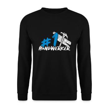 Handwerker - Unisex Pullover - Schwarz - Vorne - Alina (178cm) & Michal (187cm)