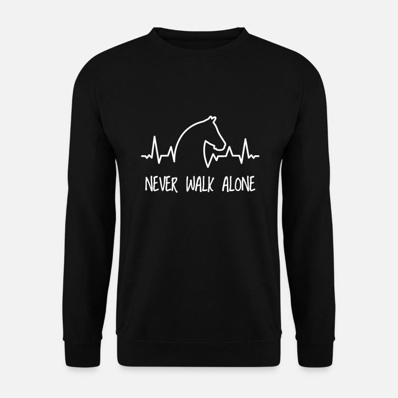 Pferdesprüche Pferdenarr Reiterhof Pferdefreunde - Unisex Pullover - Schwarz