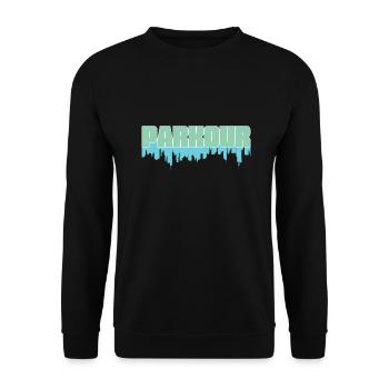 Parkour Urbane Skyline - Unisex Pullover - Schwarz - Vorne - Alina (178cm) & Michal (187cm)