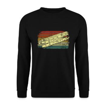 Craftsman Zollstock - Unisex Sweatshirt - black - Front - Alina (178cm) & Michal (187cm)