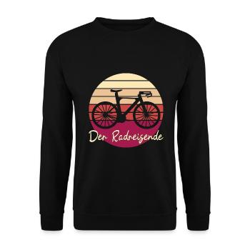 Radreisender Radreise Reise Geschenk - Unisex Pullover - Schwarz - Vorne - Alina (178cm) & Michal (187cm)