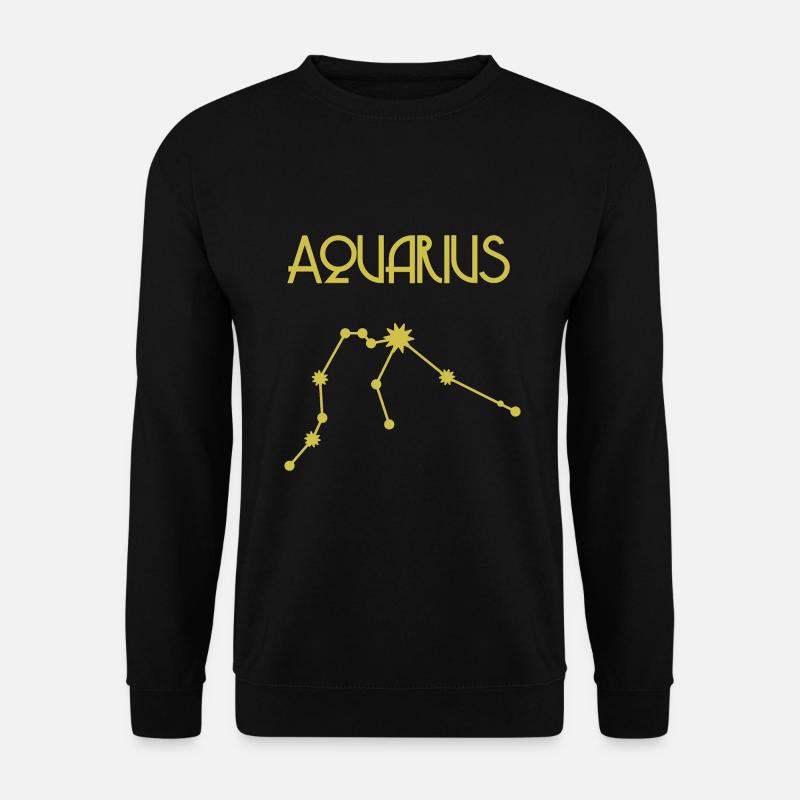 Wassermann Aquarius Sternenbild Geschenk - Unisex Pullover - Schwarz