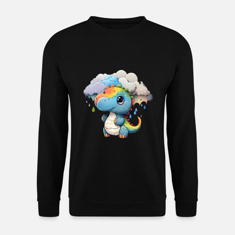 Dinosaur Child Rainbow Gift - Unisex Sweatshirt - black