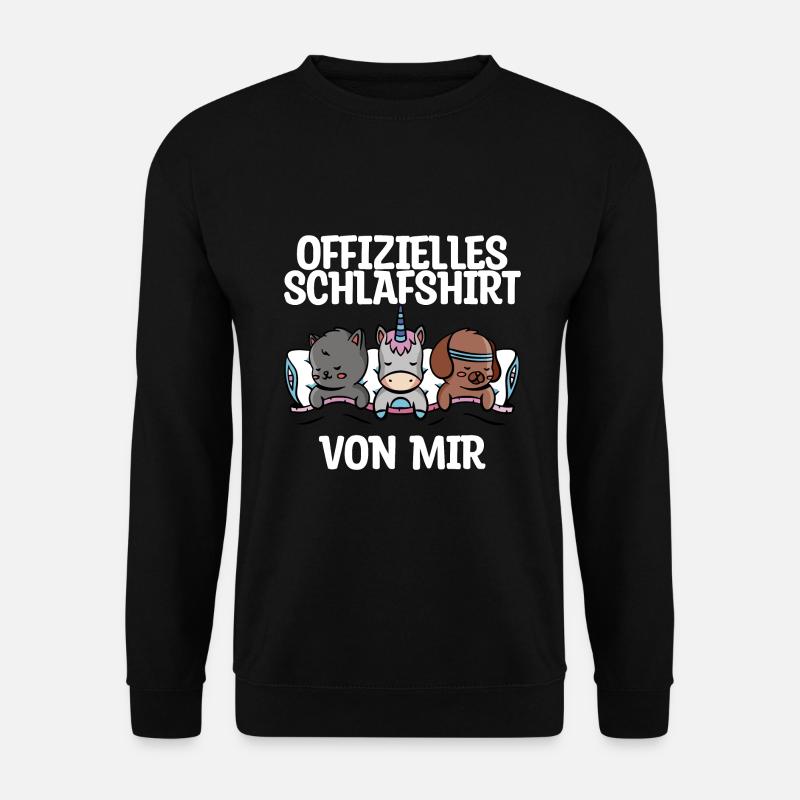 Schlaf schlafen Pyjama Humor Geschenk - Unisex Pullover - Schwarz