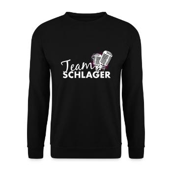 Team Schlager - Unisex Sweatshirt - black - Front - Alina (178cm) & Michal (187cm)