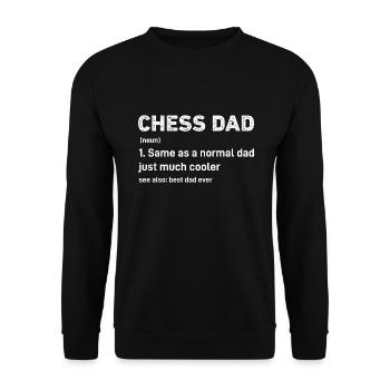 Schach Papa Lustige Definition - Unisex Pullover - Schwarz - Vorne - Alina (178cm) & Michal (187cm)