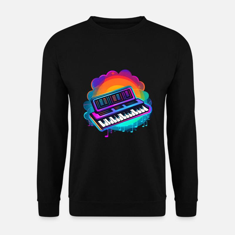 Keyboarder Synthwave 80s Geschenk - Unisex Pullover - Schwarz