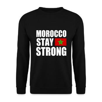 Morocco stay strong - Sweat-shirt Unisexe - noir - Devant - Alina (178cm) & Michal (187cm)