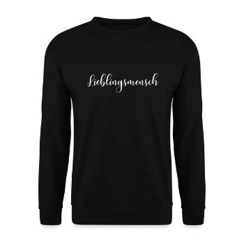 Lieblingsmensch - Unisex Pullover - Schwarz - Vorne - Alina (178cm) & Michal (187cm)