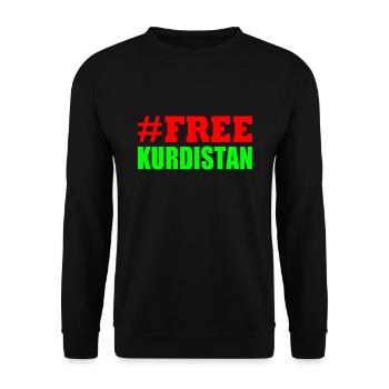 Free Kurdistan - Unisex Sweatshirt - black - Front - Alina (178cm) & Michal (187cm)