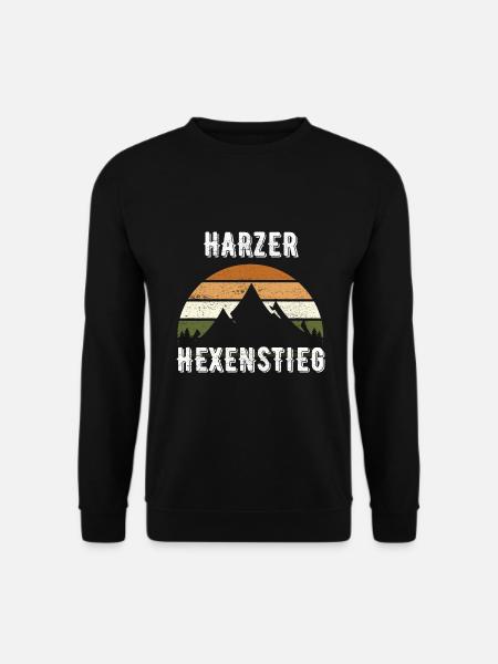 Harzer Hexenstieg wandern Berge Geschenk - Unisex Pullover - Schwarz