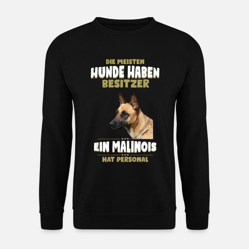 Malinois Shirt - Malinois Hund TShirt - Unisex Pullover - Schwarz