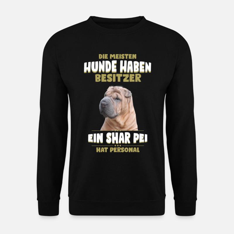 Shar Pei Tshirt - Shar Pei Hund Shirt - Unisex Pullover - Schwarz