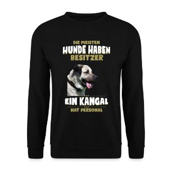 Kangal Tshirt - Kangal Hund Shirt - Unisex Pullover - Schwarz - Vorne - Alina (178cm) & Michal (187cm)