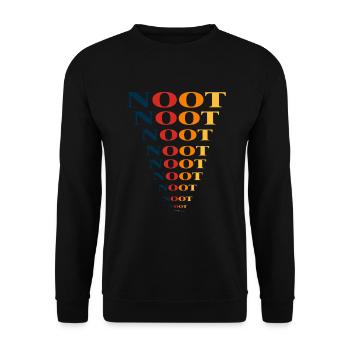Noot Noot moth.... - Unisex Pullover - Schwarz - Vorne - Alina (178cm) & Michal (187cm)