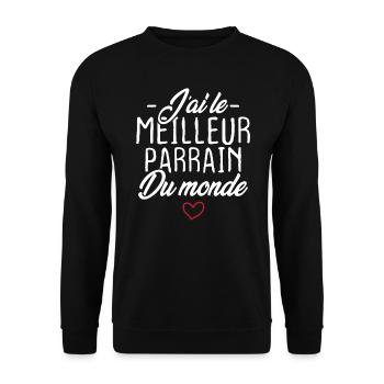 J'ai le meilleur parrain du monde - Sweat-shirt Unisexe - noir - Devant - Alina (178cm) & Michal (187cm)