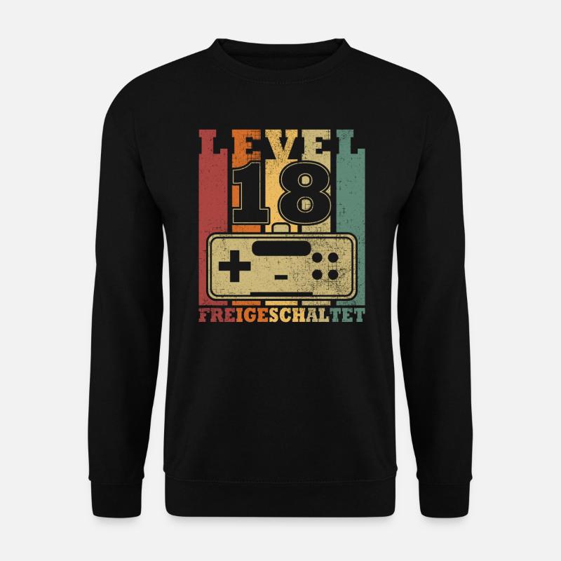 Level 18 Unlocked - Unisex Sweatshirt - black