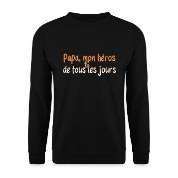 Daddy Santa Papuan Humor Joke Gift 8 - Unisex Sweatshirt - black - Front - Alina (178cm) & Michal (187cm)