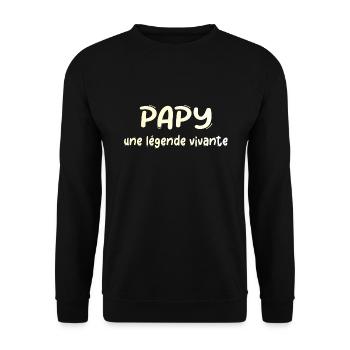 GRANDPA DAD GRANDPA HUMOR GRANDPA JOKE - Unisex Sweatshirt - black - Front - Alina (178cm) & Michal (187cm)