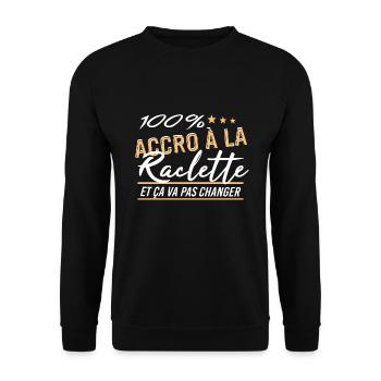 Raclette - Sweat-shirt Unisexe - noir - Devant - Alina (178cm) & Michal (187cm)