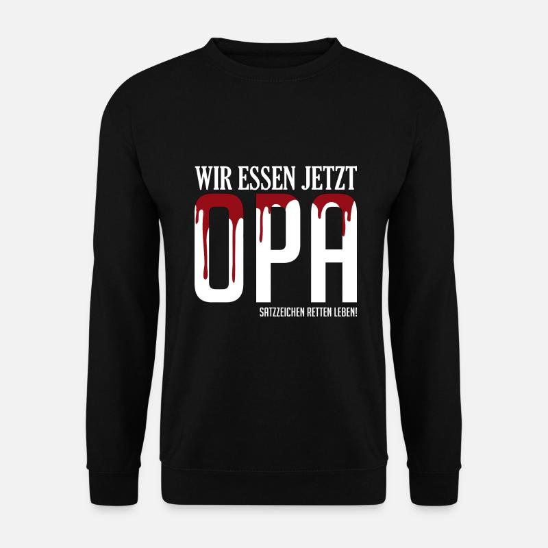 Deutschlehrer Wortwitz Witz Satzzeichen Geschenk - Unisex Pullover - Schwarz