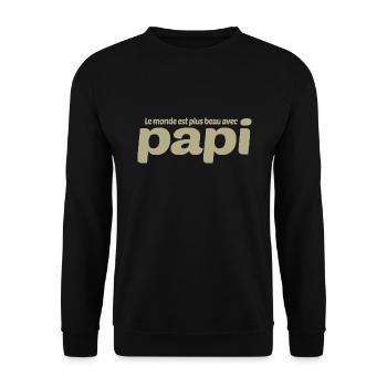 GRANDPA DAD GRANDPA HUMOR GRANDPA JOKE 3 - Unisex Sweatshirt - black - Front - Alina (178cm) & Michal (187cm)