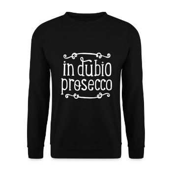 in dubio prosecco - Unisex Sweatshirt - black - Front - Alina (178cm) & Michal (187cm)