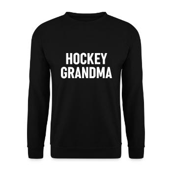 Hockey-Oma - Unisex Pullover - Schwarz - Vorne - Alina (178cm) & Michal (187cm)