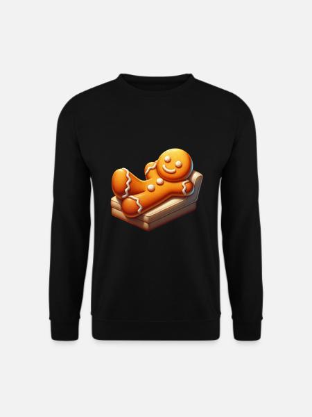 Lebkuchenmann Freizeit Weihnachten - Unisex Pullover - Schwarz