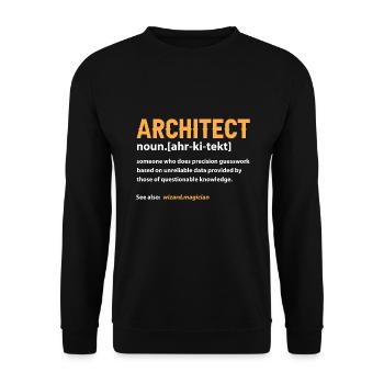 Architect - Unisex Sweatshirt - black - Front - Alina (178cm) & Michal (187cm)