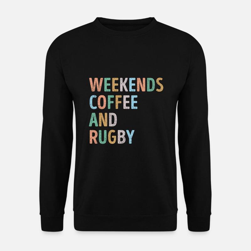 Wochenenden Kaffee und Rugby Mama - Unisex Pullover - Schwarz