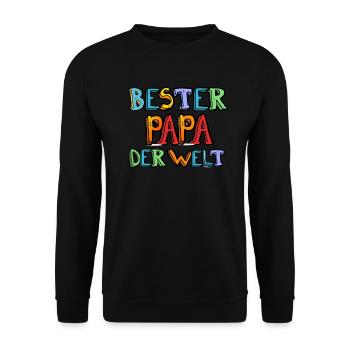 Bester Papa - Unisex Pullover - Schwarz - Vorne - Alina (178cm) & Michal (187cm)