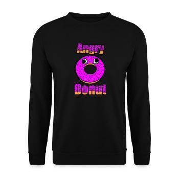 Beignet en colère - Sweat-shirt Unisexe - noir - Devant - Alina (178cm) & Michal (187cm)