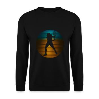 joueur de tennis - Sweat-shirt Unisexe - noir - Devant - Alina (178cm) & Michal (187cm)
