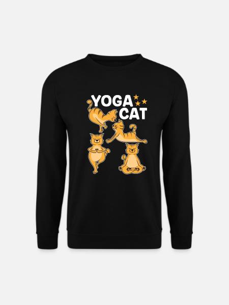 Chat de yoga - Sweat-shirt Unisexe - noir