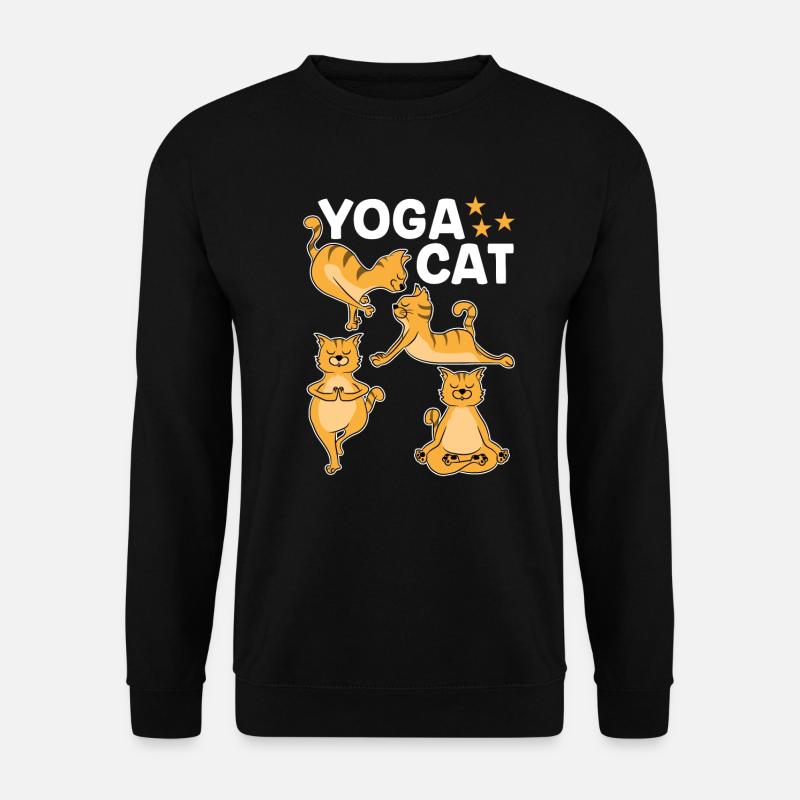 Yoga cat - Unisex Sweatshirt - black